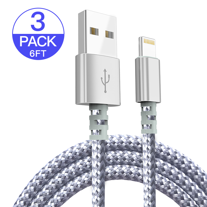 lightning cable 6ft silver