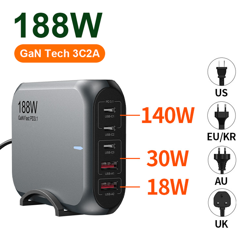 188W PD3.1 GaN Charger 3C2A 