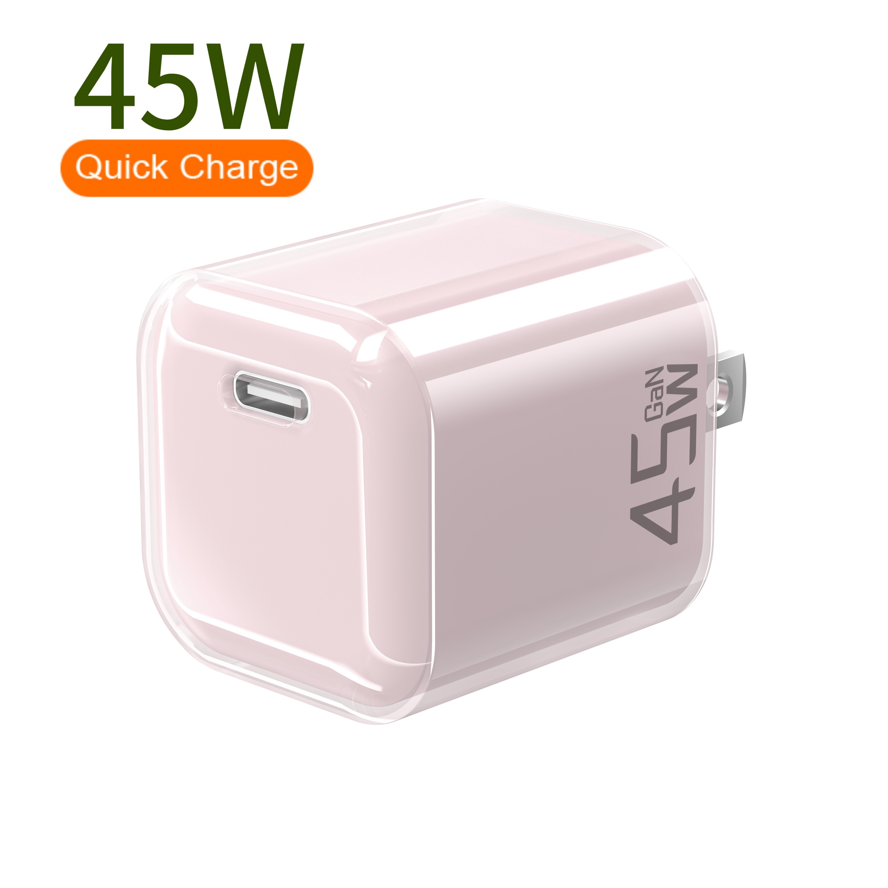 GaN 45W Mini 1C Colorful Crystal Shell Fast Charger 