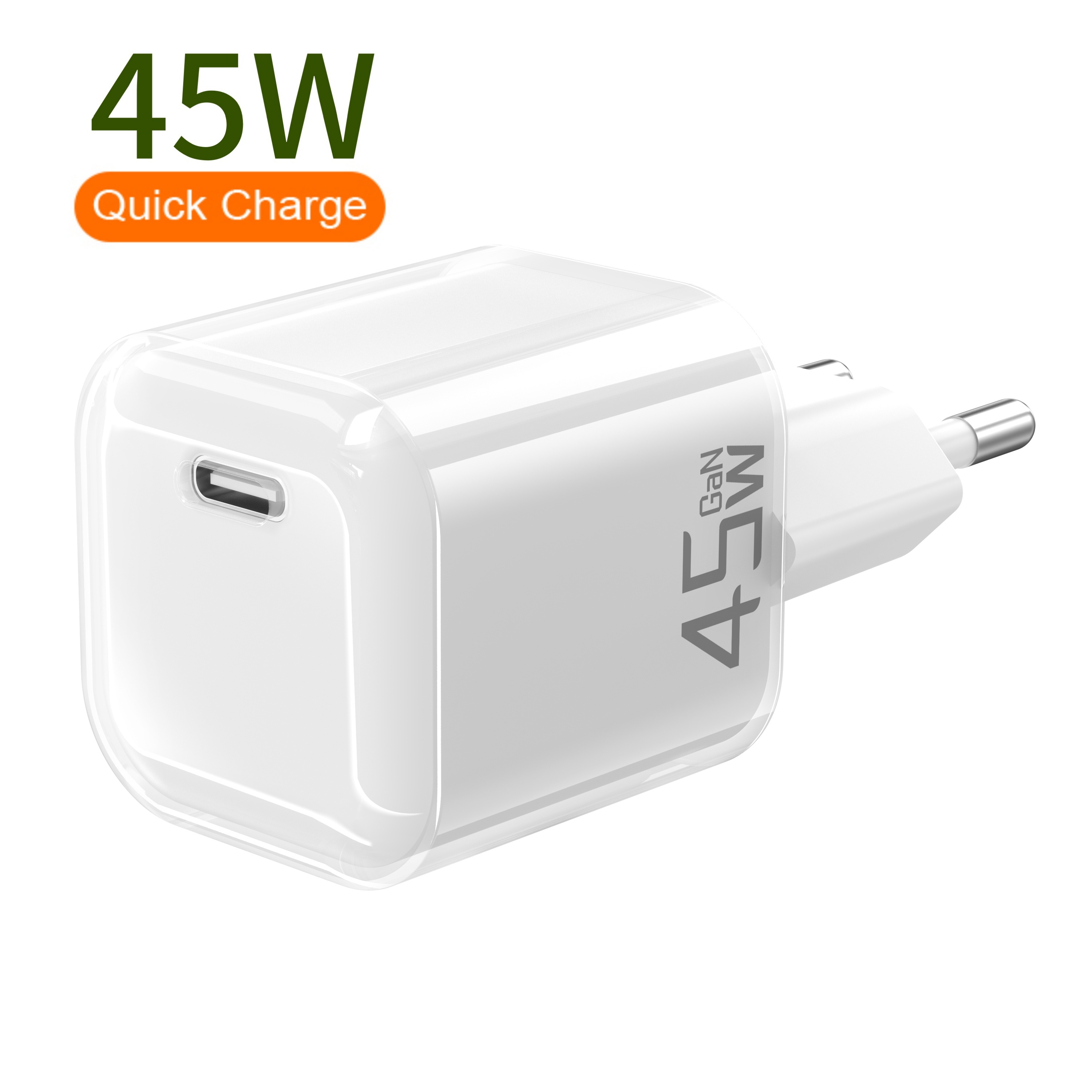 GaN 45W Mini 1C EU Colorful Crystal Shell Fast Charger 