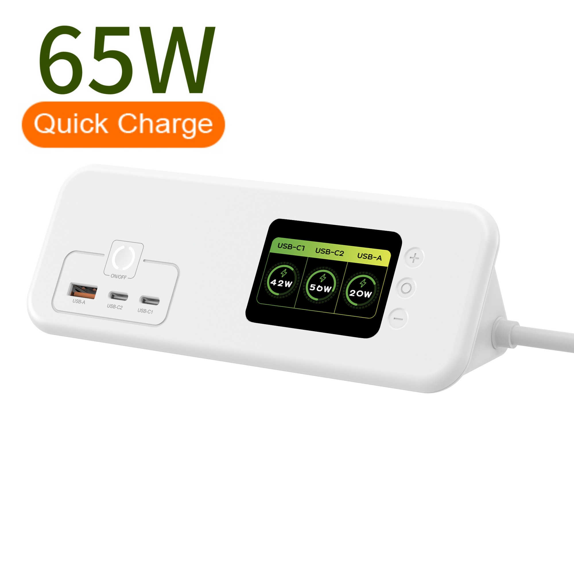 Good-She GaN PD 65W Multi- plug outlet extender