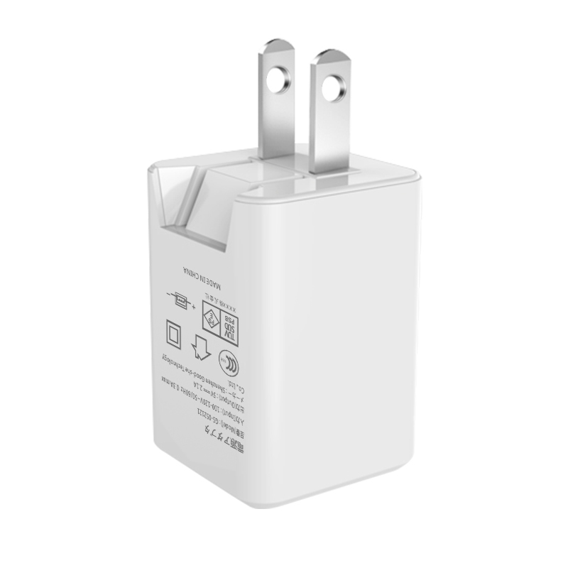 2.4A 12W folding charger dual USB travel charger 