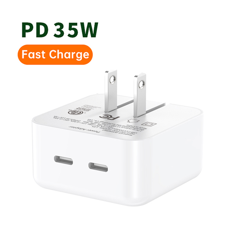 35W Dual USB-C Port Compact Power Adapter