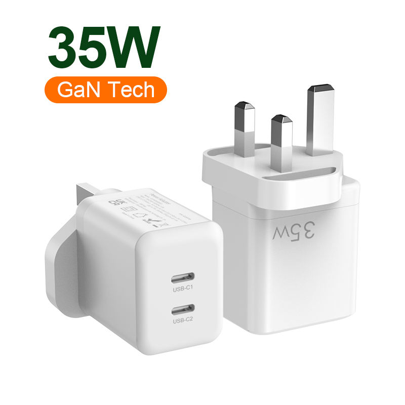35W Dual USB-C Port Compact Power Adapter 