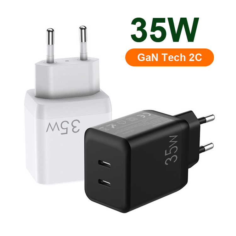 35W Dual USB-C Port Compact Power Adapter 