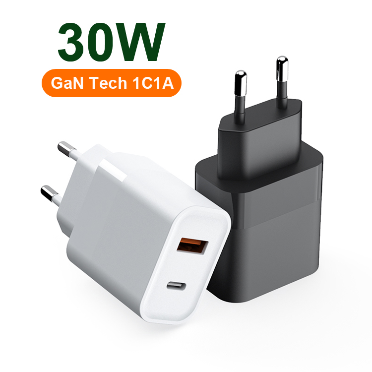 GaN 30W PD Fast Charger 1A 1C 