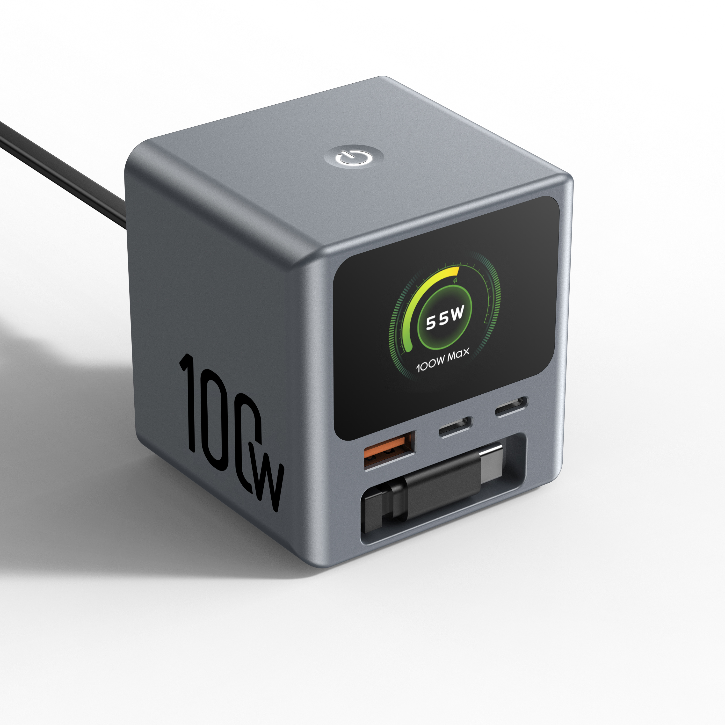 100w 2C1A Retractable Cable C GaN Charger