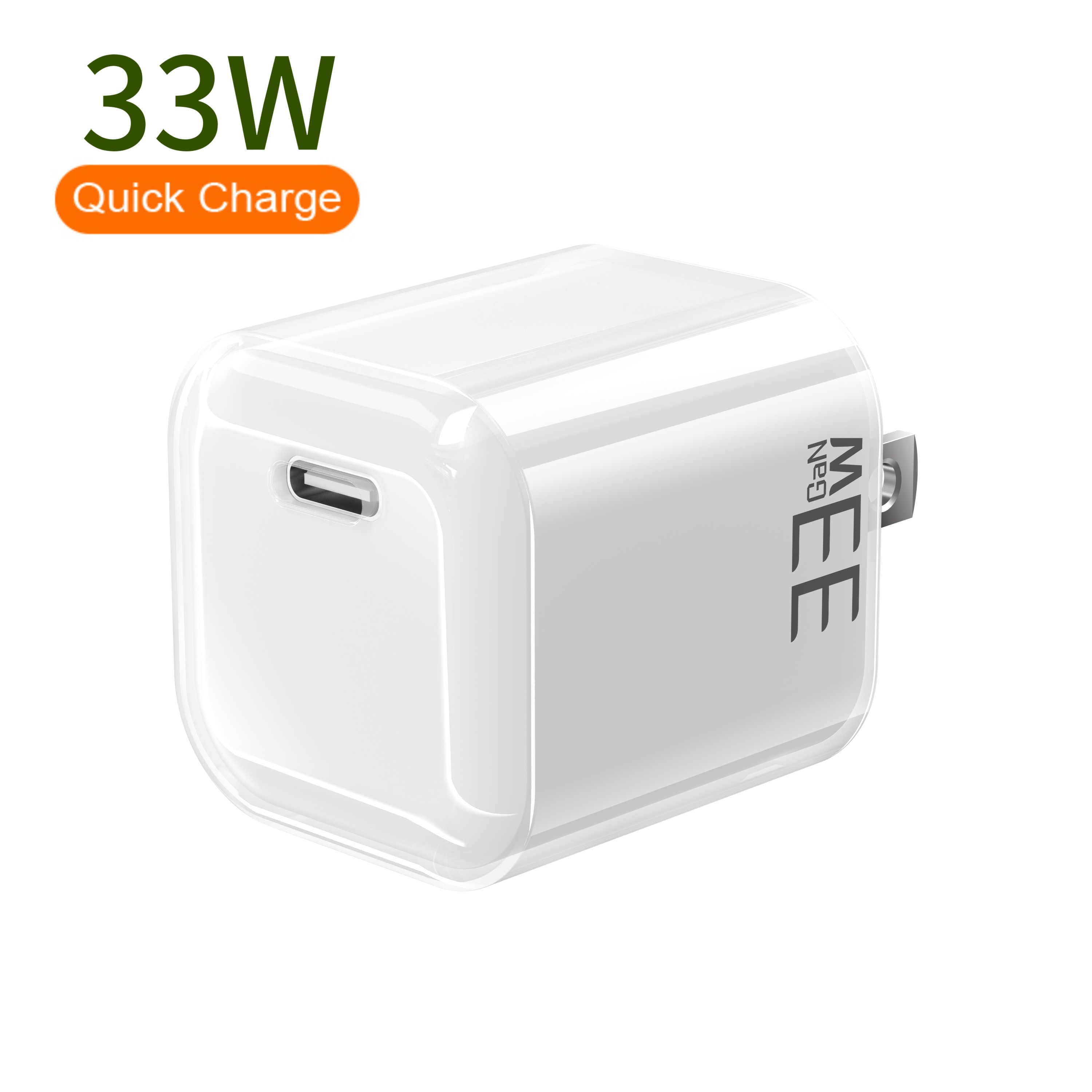 GaN 30W Mini USB C Colorful Crystal Shell Fast Charger